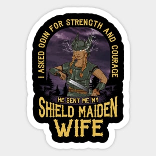 Shield Maiden Wife Strength And Courage Viking Sticker